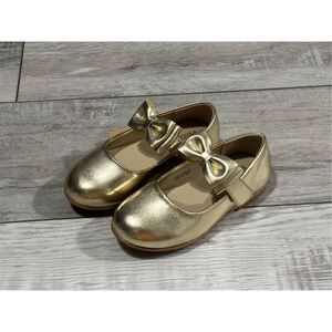 Weestep baby/toddler girls gold ballet flats shoes size 7